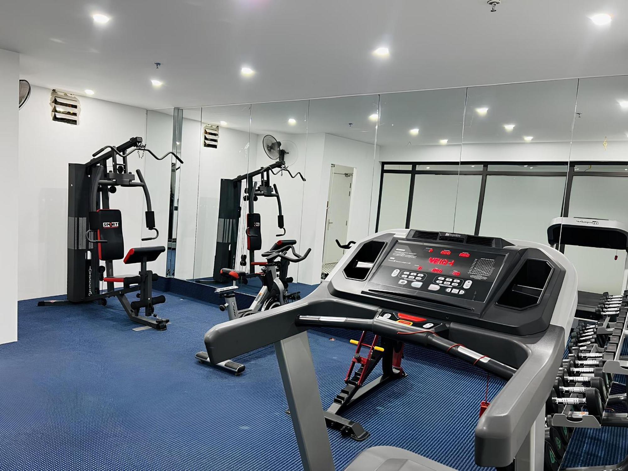 May De Ville Crown Hotel Ханой Экстерьер фото The gym at the hotel